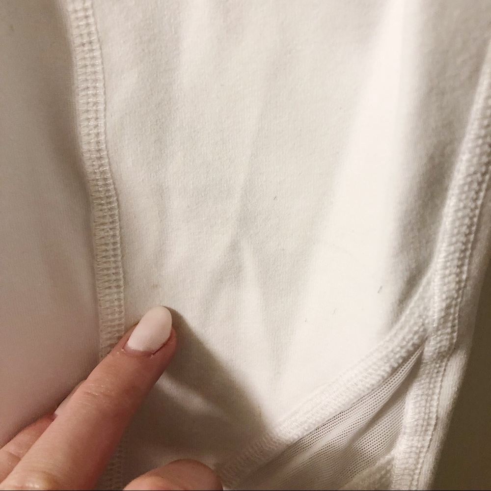ALO Yoga Elevate High-Waisted Leggings White Sheer Athleisure - Picture 6 of 12
